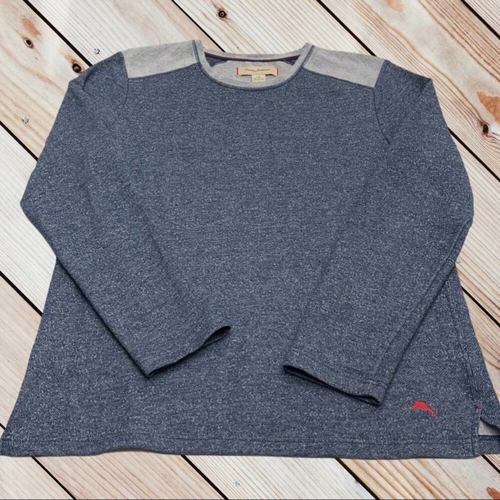 TOMMY BAHAMA Mens Large Blue Crew Neck Sweatshirt